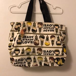 Harajuku Lovers Printed Canvas horizontal tote bag